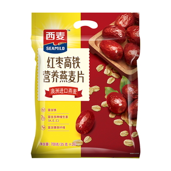 西麦红枣高铁燕麦片700g袋冲饮谷物代餐粉营养早餐独立包装