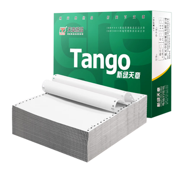 天章 （TANGO）新绿天章打印纸 二联整张针式打印纸 不撕边电脑打印纸 出入库送货单1000页 241-2(全白)