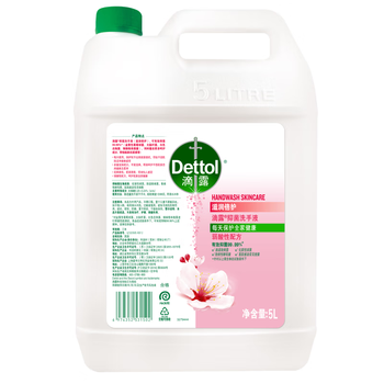 滴露（Dettol）洗手液补充装大桶消毒滋润5L 儿童家庭装杀菌护手