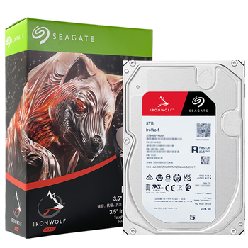 希捷（SEAGATE）NAS硬盘 8TB 256MB 机械硬盘 CMR垂直 静音低耗 数据恢复服务 3.5英寸 希捷酷狼 ST8000VN004