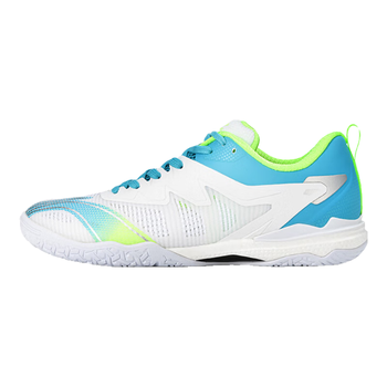 李宁（LI-NING）乒乓球鞋麒麟2.0男女款国家队专业比赛运动训练鞋 白/浅水蓝 40 