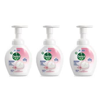 滴露 泡沫抑菌洁净保湿清新花香型250ml*3