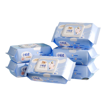 洁柔婴儿湿巾亲肤小奶皮80抽*6包湿纸巾儿童手口专用清洁家用大包