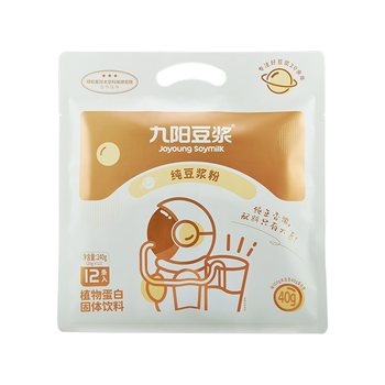 九阳豆浆纯豆浆粉12条*20g原味豆浆0糖添加豆浆谷物早餐高植物蛋白代餐