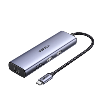 绿联Type-C扩展坞USB-C雷电4拓展坞HDMI转换器网口hub分线器读卡器适用苹果15/16Mac华为笔记本电脑