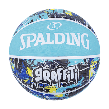 斯伯丁（SPALDING）涂鸦7号耐磨室外橡胶篮球84-373Y
