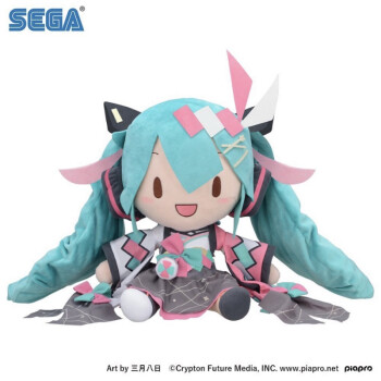 优选好礼现货sega初音未来precialitymiku蝴蝶结fufu毛绒玩偶公仔夏日