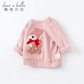 davebella戴维贝拉童装洋气加绒保暖秋冬2021新款女童