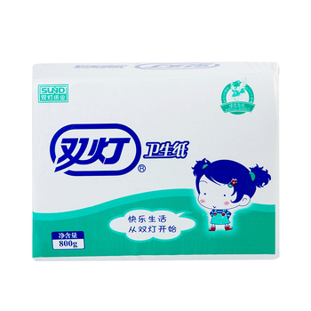 双灯平板纸卫生纸 擦手纸巾厕纸草纸800克（新老包装交替发货）