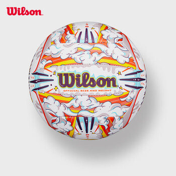 Wilson威尔胜GRAFFITI PEACE VB涂鸦白橙设计青少年学生成人标准5号排球