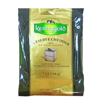 金凯利（KERRYGOLD）爱尔兰进口陈年切达奶酪 198g一包（干酪） 原制天然芝士烘焙