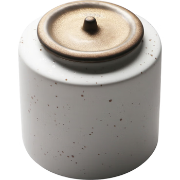 苏氏陶瓷（SUSHI CERAMICS）茶叶罐时尚亚光铁锈茶具配件（白）