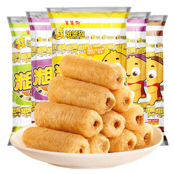 笨笨狗粗粮夹心棒米果卷糙米卷网红宿舍自选小零食小吃食品蛋黄味30支