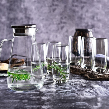 Ocean耐热壶玻璃杯水具7件套凉水壶玻璃杯冷水壶套装