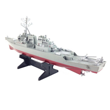 成品军舰阿利伯克级驱逐舰军事航母战列舰船型舰艇模型带支架驱逐舰