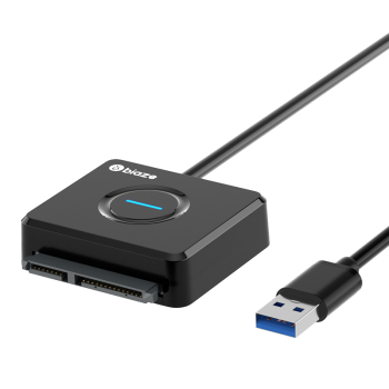 毕亚兹 USB3.0转SATA转换器线带电源供电接口 2.5/3.5英寸硬盘转接头数据连接线 笔记本电脑台式机易驱线