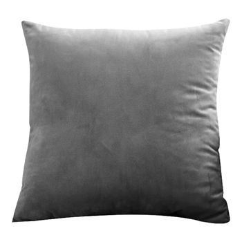 La Torretta 抱枕靠垫 办公室腰枕靠枕床头简约可拆洗纯色天鹅绒沙发垫 灰