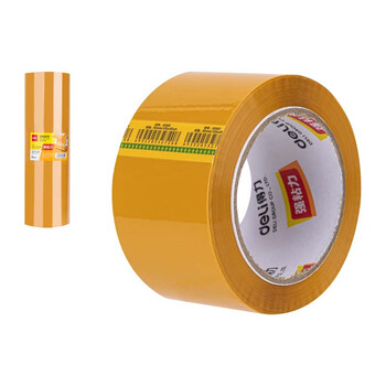 deli得力30359米黄封箱胶带60mm*100y*50um(米黄色)(6卷/筒)