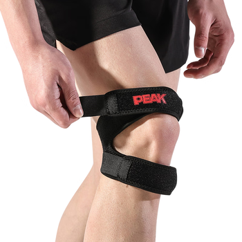 匹克【2只装】专业髌骨带男女跑步健身半月板损伤运动护膝盖护具 黑色