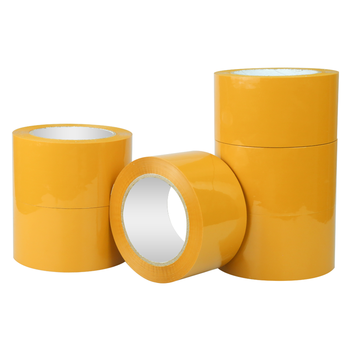 天章（TANGO）米黄色胶带60mm*100Y*(91.4米/卷)*6卷高品质胶黄宽胶带封箱车间仓库打包防台风专用