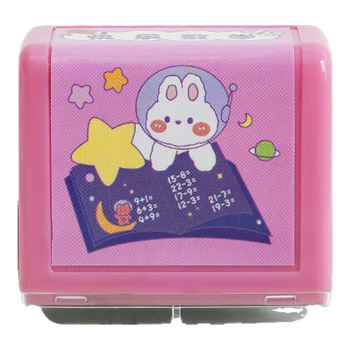 三年二班 100以内数学除法算术题滚动式印章题小学生口算随机出题神器快速记忆算数 粉色除法套装