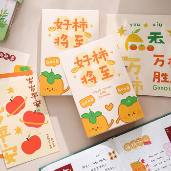 狮洛德 30张盒装明信片 创意礼物留言贺卡装饰激励感谢卡 好柿将至