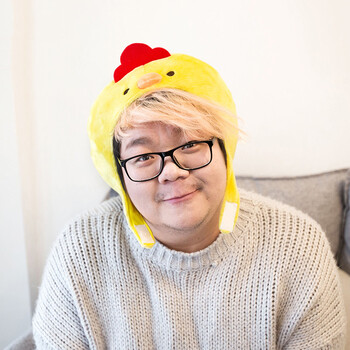 动漫小兔子会动的耳朵帽子二次元沙雕熊猫头套表情包