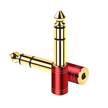 SKW 麦克风转接头 6.5转3.5音频转接头 6.5mm转3.5mm公对母插头耳机话筒功放电脑音响转换 AD-01