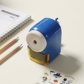 晨光（M&G）卷笔刀自动进铅削笔机半自动削笔器削铅笔刀手摇5档可调削笔机QPS906T8单个装