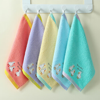 金号A类儿童毛巾100纯棉小毛巾婴儿毛巾方巾洗脸擦手毛巾洗脸帕5条装