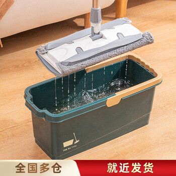 侑家良品平板拖把桶12L长方形拖把拖地水桶手提式免手洗胶棉拖把涮墩布桶