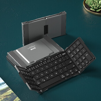 B.O.W航世 HB166 可折叠无线蓝牙键盘 ipad平板手机电脑通用办公小键盘 黑色
