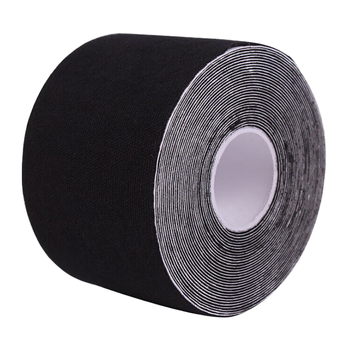 驰动肌肉贴运动绷带弹力性肌贴自粘肌内效贴拉伤运动胶带贴布5cmx5m黑