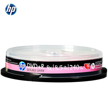 惠普（HP）DVD+R DL 光盘 刻录盘 空白光盘 光碟 D9碟片10片装8.5g
