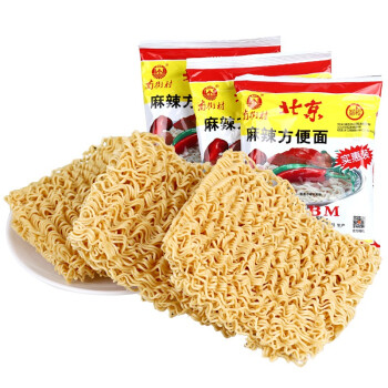 菌初北京方便面整箱麻辣味干吃面捏碎面办公室零食北京面36袋x65克
