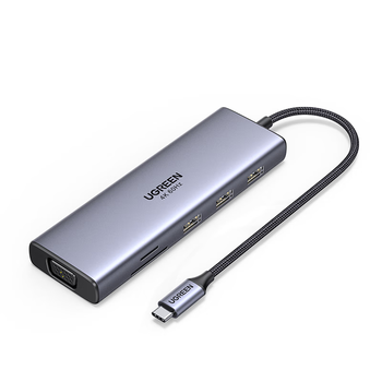 绿联Type-C扩展坞USB-C转HDMI雷电4拓展坞60Hz投屏网线转接头HUB读卡器通用苹果MacBook Air/华为联想
