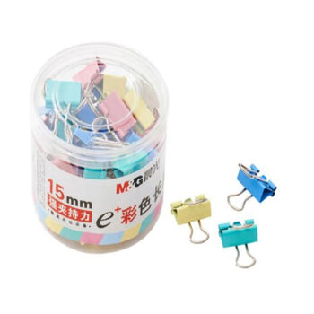 晨光(M&G)文具ABS92743  6号15mm  彩色长尾夹 小号金属票据夹 Eplus系列办公燕尾夹60个/盒 5盒 