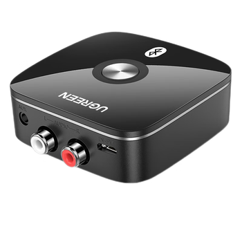 绿联 蓝牙适配器5.1免驱 AUX车载音响箱接收器3.5mm转2RCA双莲花aptX-HD无线音频手机笔记本电脑接功放