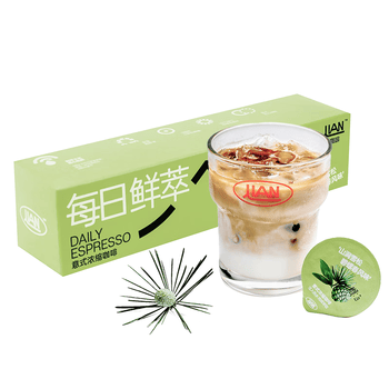连咖啡每日鲜萃 意式浓缩速溶黑咖啡茶咖山间雪松碧螺春风味 7颗*2g
