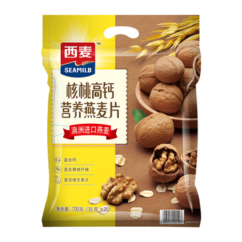 西麦核桃高钙燕麦片700g冲饮谷物代餐即食营养早餐独立包装