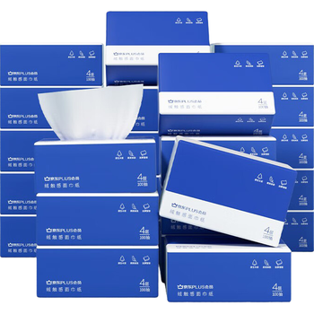 京东京造X京东PLUS会员联名款纸巾 4层加厚100抽*20包卫生纸抽纸京东自营