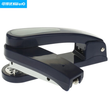 可得优（KW-triO）5360R 全方位360度可旋转订书机办公学生骑马钉中缝订书器办公用品可订25页 蓝色