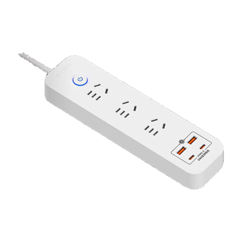 苏士赫尔摩【30W PD超级快充】扁头插排2USB+2Type-C 6位总控1.8米插线板/排插/拖线板/接线板 白色便携款