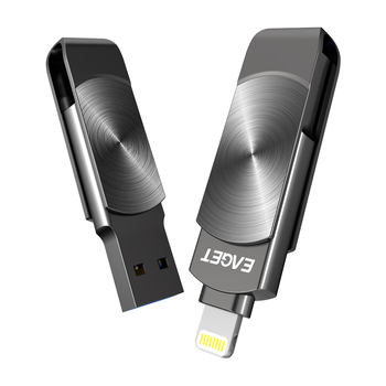 忆捷（EAGET）128GB Lightning USB3.0苹果U盘 i66苹果官方MFI认证一键备份iphone/ipad手机电脑两用优盘