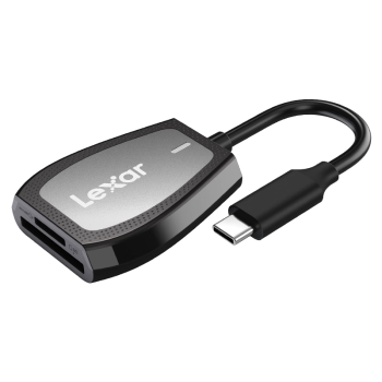 雷克沙（Lexar）USB3.2高速读卡器 SD/TF二合一 支持UHS-II相机无人机监控卡读卡器 支持苹果16安卓手机电脑