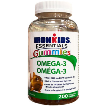 加拿大代购小铁人软糖omega3金枪鱼油软糖补充dha 200