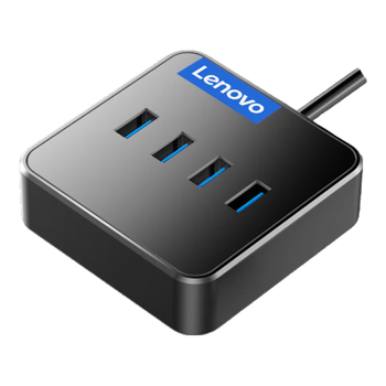 联想（Lenovo）USB分线器3.0接口转换器四合一扩展坞转接头HUB集线器USB延长线笔记本/台式机转换器