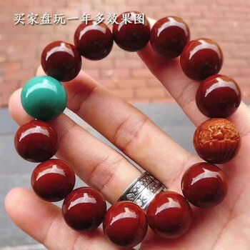 橄榄核手串橄榄核雕手工铁核全品正圆光珠15橄榄胡素珠精品文玩手串