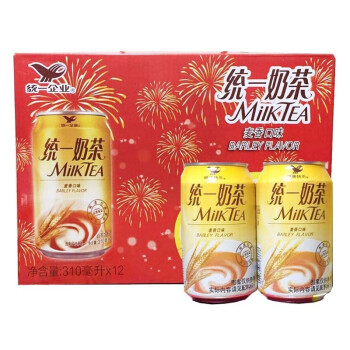 统一奶茶麦香口味310ml12罐24罐装阿萨姆奶茶饮品24罐