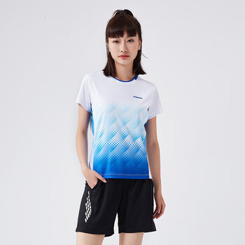 川崎（KAWASAKI）专业羽毛球服女款运动短袖T恤速干K2013 白色 XL